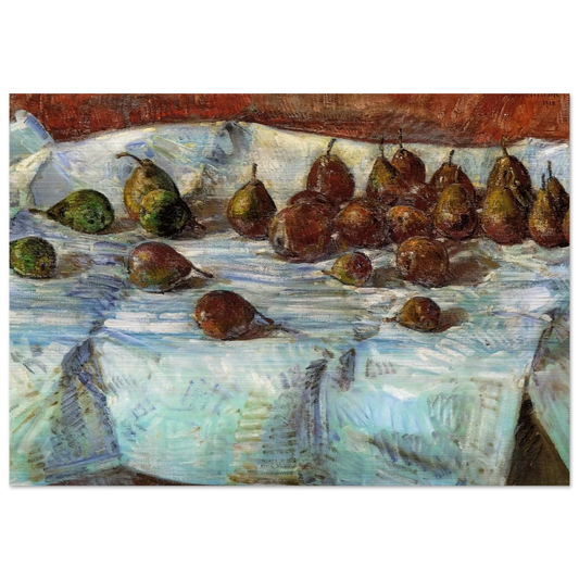 Winter Sickle Pears - Childe Hassam Brushed Aluminum Print - 70x100 cm / 28x40 inches | Childe Hassam Aluminum Print | Childe Hassam Prints