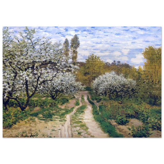 Trees in Bloom - claude monet Brushed Aluminum Print - 70x100 cm / 28x40 inches | claude monet Aluminum Print | claude monet Prints