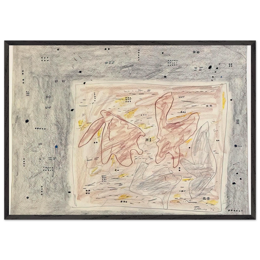 Eskimo Map - 1976 - Gene Davis 70x100 cm / 28x40 inches Framed Art Print – Black Wooden Frame