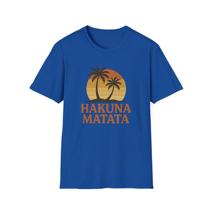 Hakuna Matata Retro-T-Shirt mit Grafik, „Keine Sorgen“-Shirt mit positiver Ausstrahlung, Vintage-T-Shirt im 90er-Jahre-Stil, Shirt mit Wohlfühl-Zitat, Unisex-Geschenk