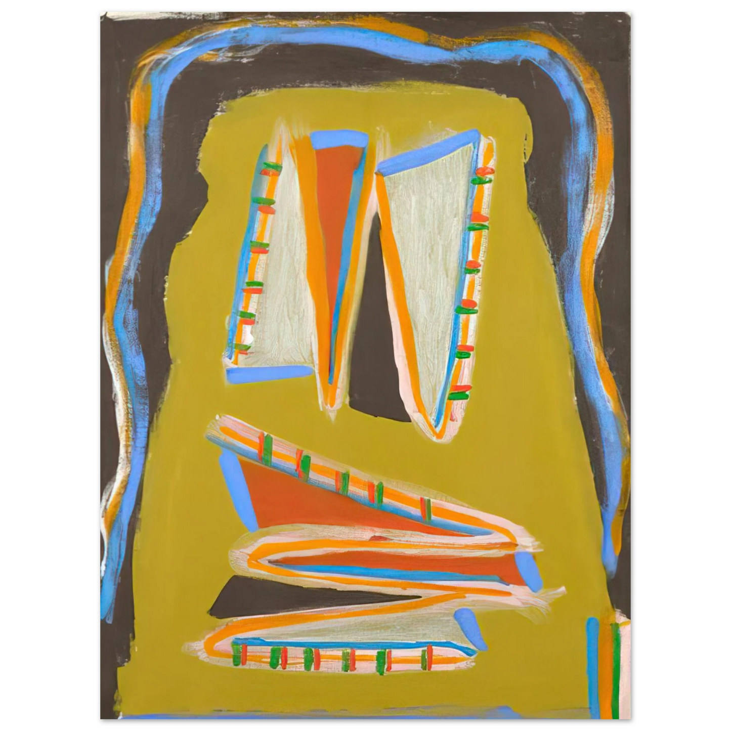 Betty Parsons - Indian Writhing - 1977  75x100 cm / 30x40inches Fine Art Poster