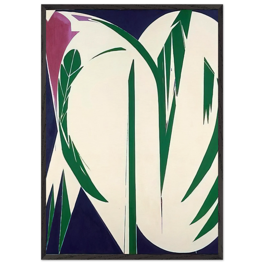 Rising Green - Lee Krasner 70x100 cm / 28x40 inches Framed Art Print – Black Wooden Frame