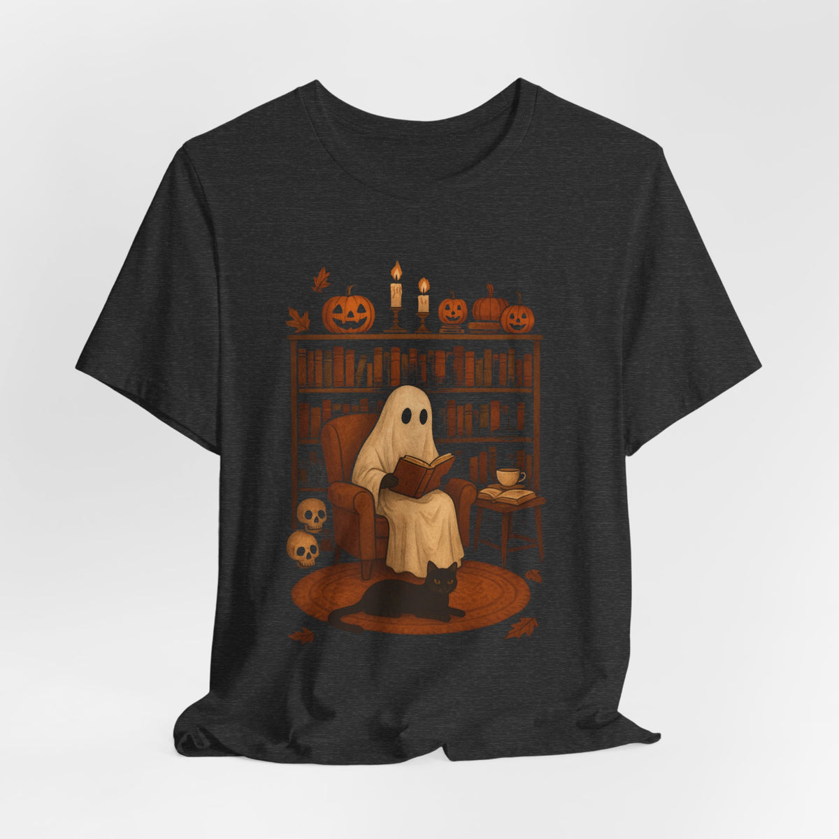 Vintage-Geisterbibliothek für Bücherliebhaber – Gruselig und stimmungsvoll für Halloween