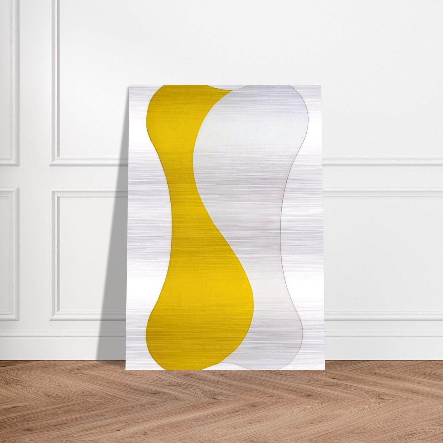 Yellow White [Sun] - 1959 - Leon Polk Smith Brushed Aluminum Print - 70x100 cm / 28x40 inches | Leon Polk Smith Aluminum Print | Leon Polk Smith Prints