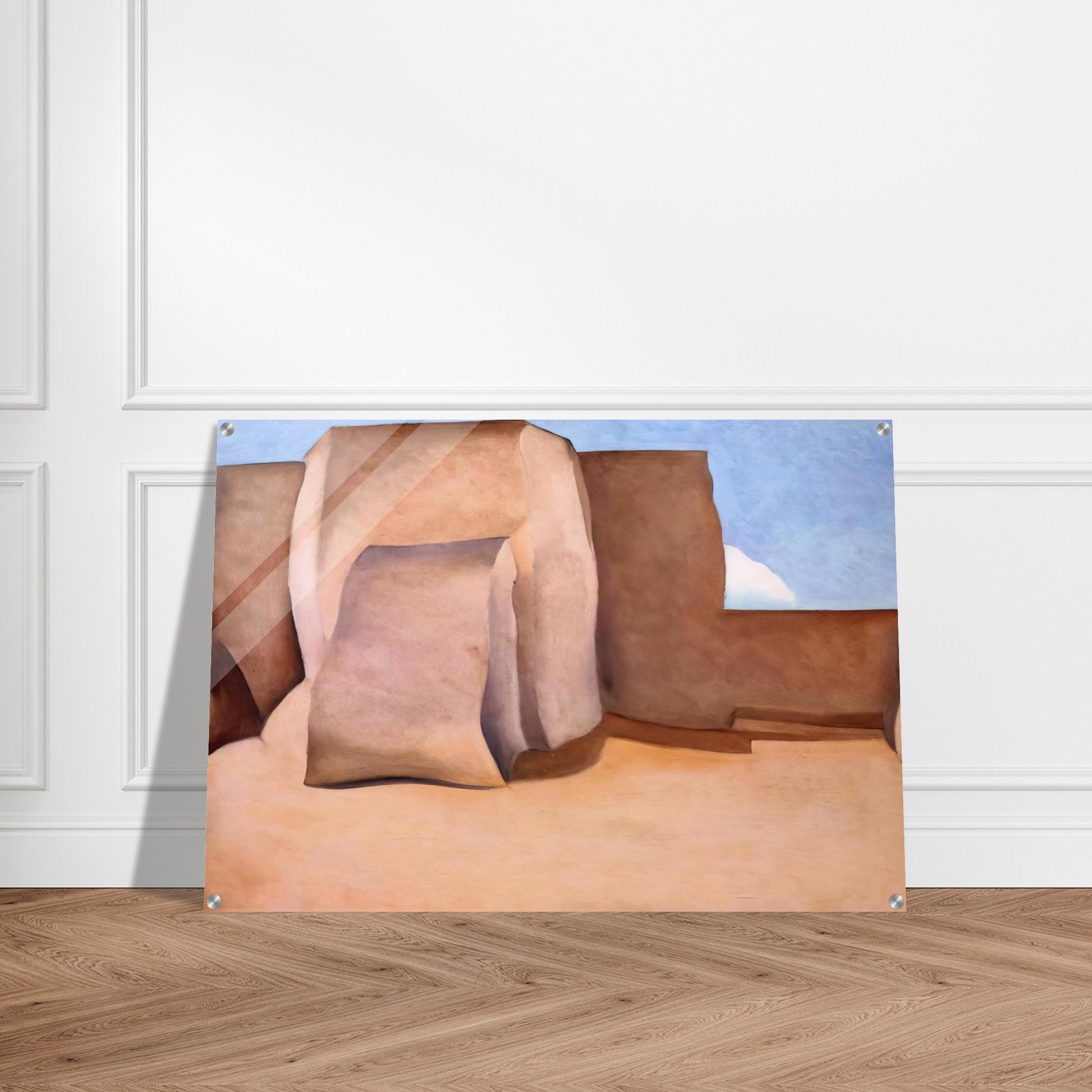 Ranchos Church, New Mexico - Georgia O'Keeffe Acrylic Print - 70x100 cm / 28x40″ inches