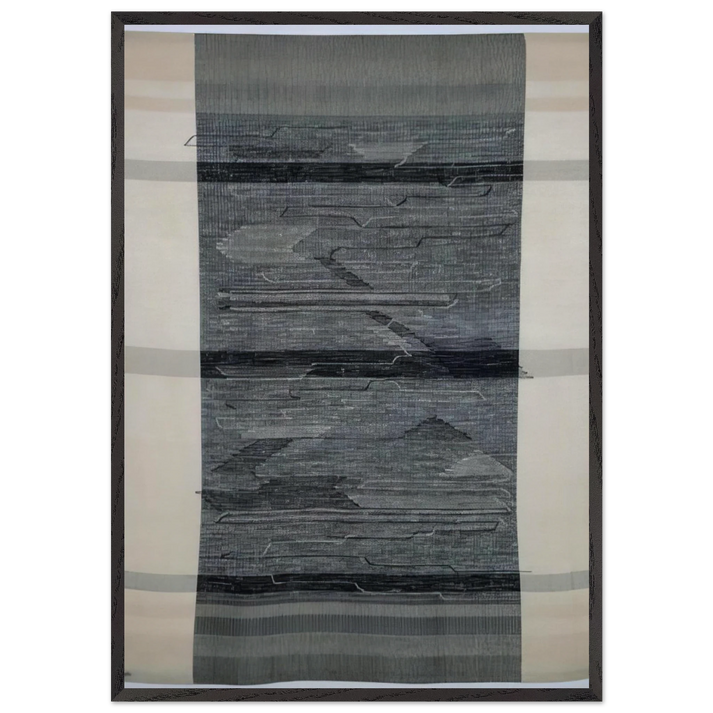 MONTE ALBAN 1936 - Anni Albers 70x100 cm / 28x40 inches Framed Art Print – Black Wooden Frame