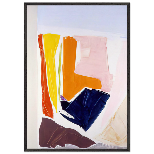 Catalan Via Paris - 1984 - Ronnie Landfield 70x100 cm / 28x40 inches Framed Art Print – Black Wooden Frame