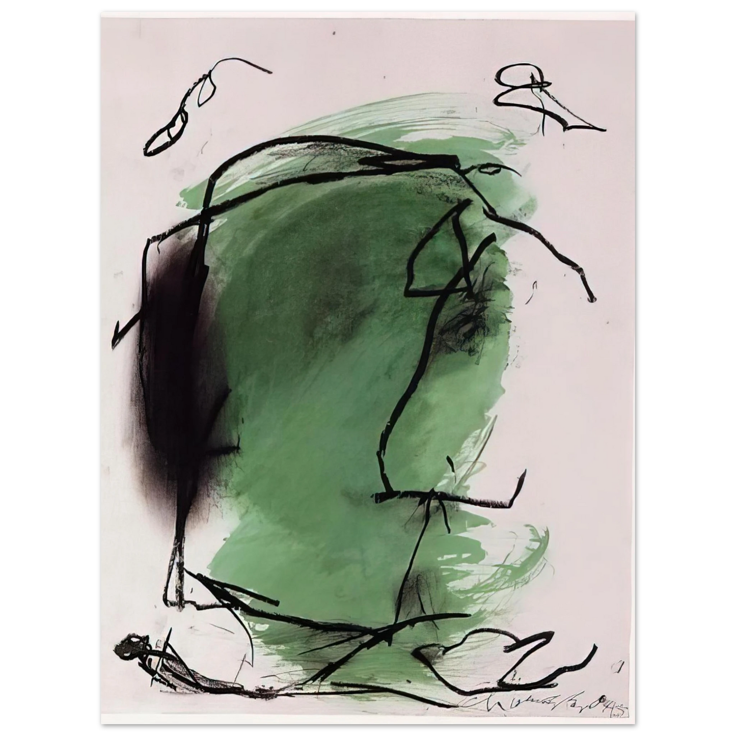 Emil Schumacher - G-1 - 1985  75x100 cm / 30x40inches Fine Art Poster