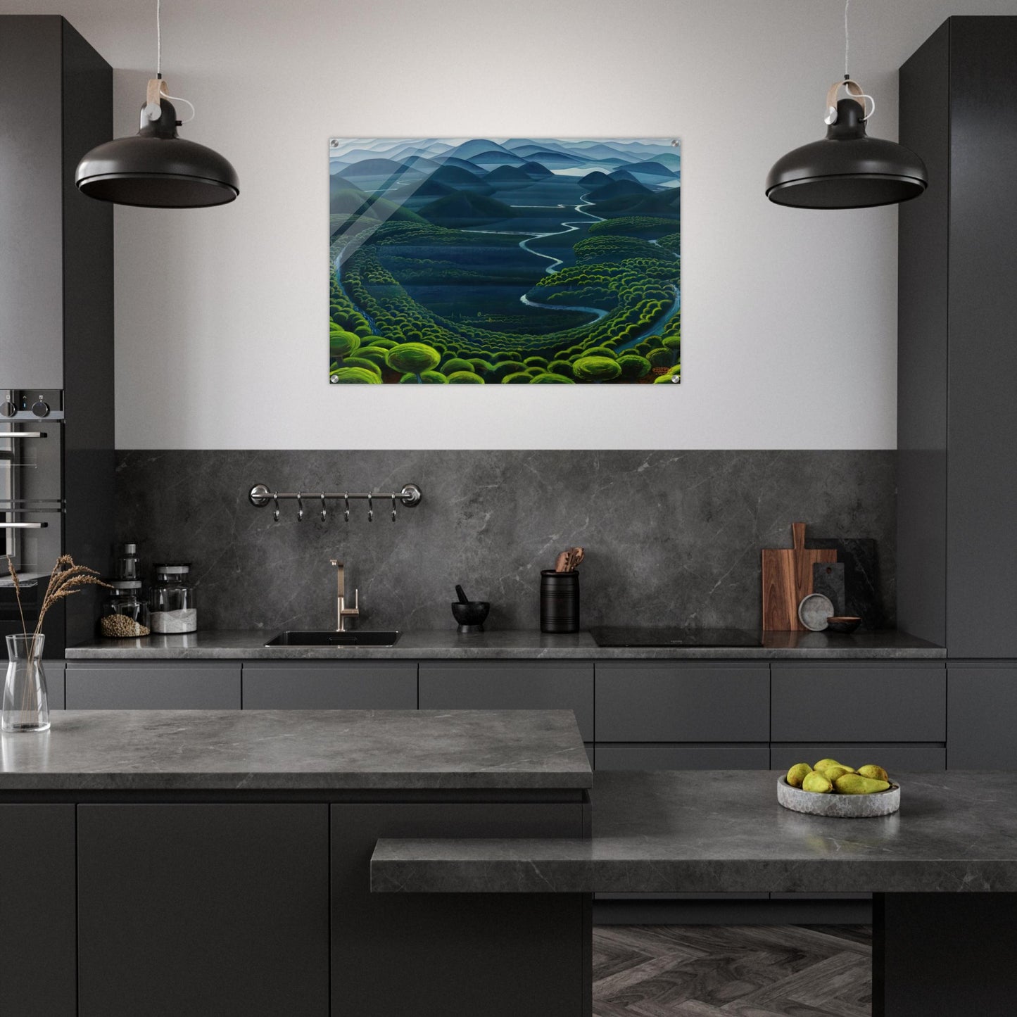 Umbria vergine - 1949 - Gerardo Dottori Acrylic Print - 70x100 cm / 28x40″ inches