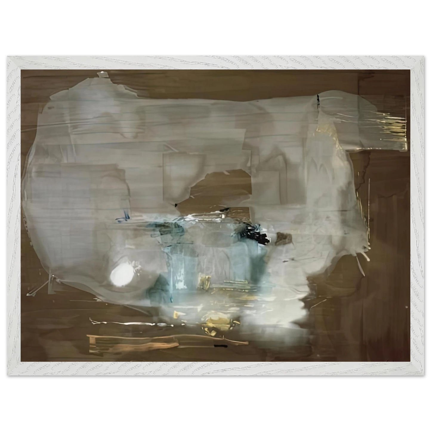 Helen Frankenthaler - M, 1977- Wall Art - 21x29.7 cm / 8x12" - Premium Wooden Framed Poster With Fine Art Paper-canvas - Black frame