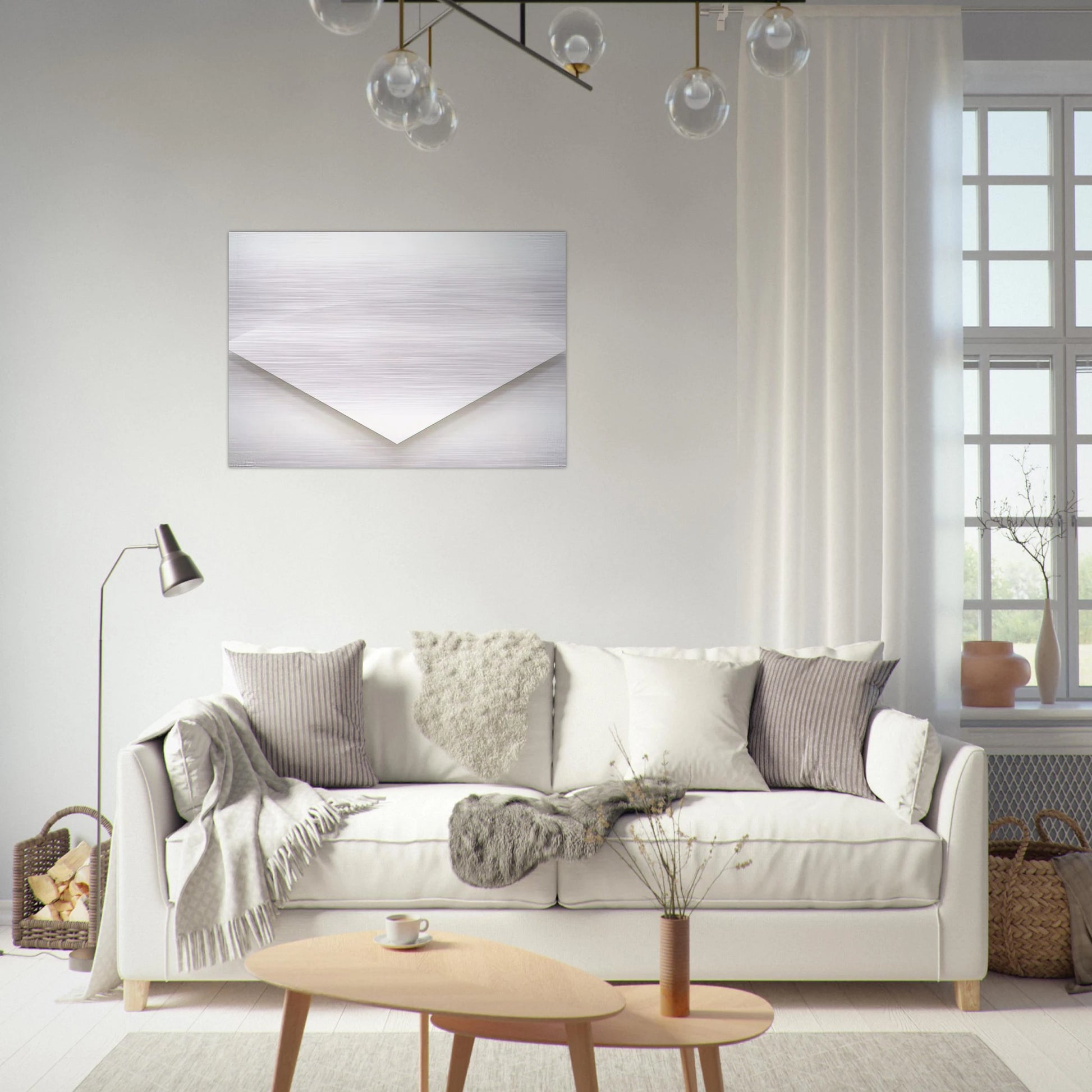 White Curve - Ellsworth Kelly Brushed Aluminum Print - 70x100 cm / 28x40 inches | Ellsworth Kelly Aluminum Print | Ellsworth Kelly Prints