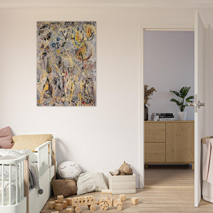 GALAXY 1947 - Jackson Pollock Brushed Aluminum Print - 70x100 cm / 28x40 inches | Jackson Pollock Aluminum Print | Jackson Pollock Prints