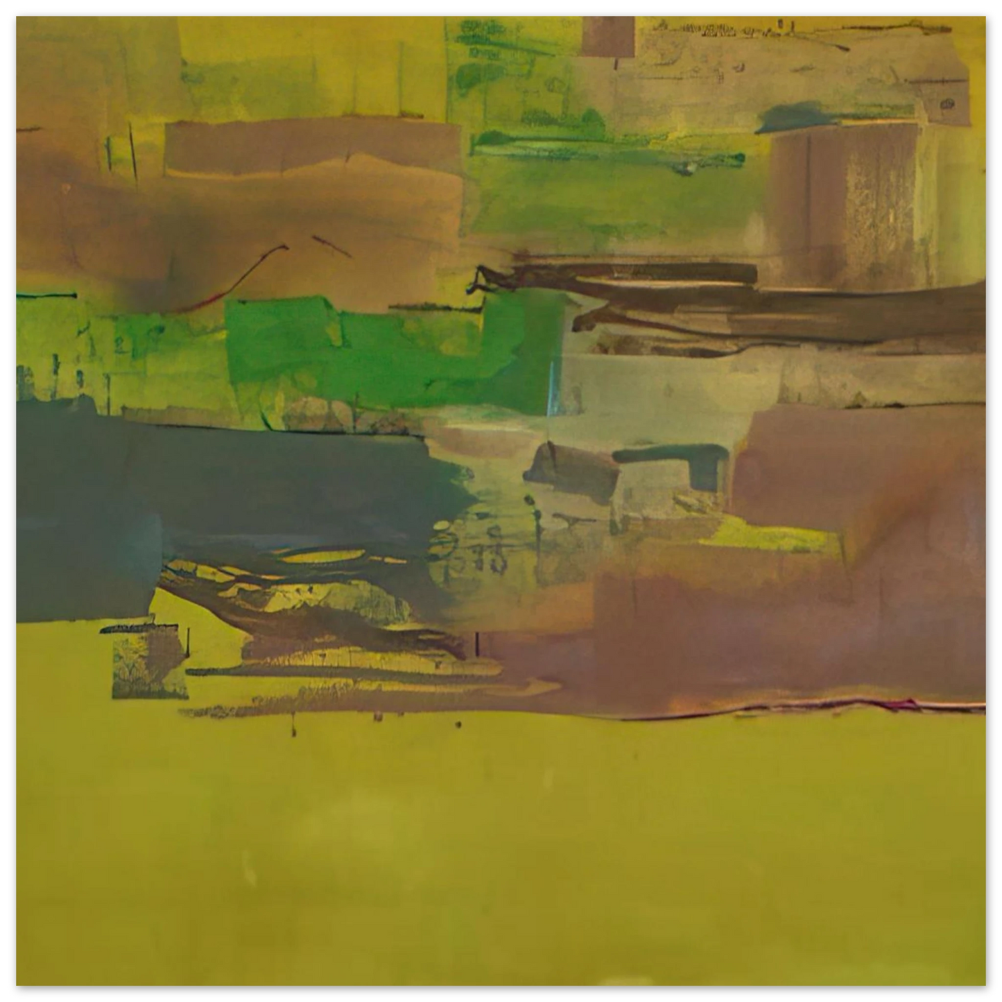 Helen Frankenthaler - August Deep - 1978 Wall art - 70x70 cm / 28x28 inches - Fine Art Poster-canvas - -