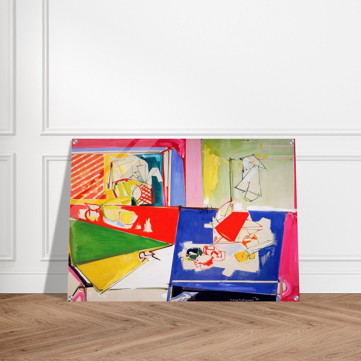 Magenta and Blue - Hans Hofmann Acrylic Print - 70x100 cm / 28x40″ inches