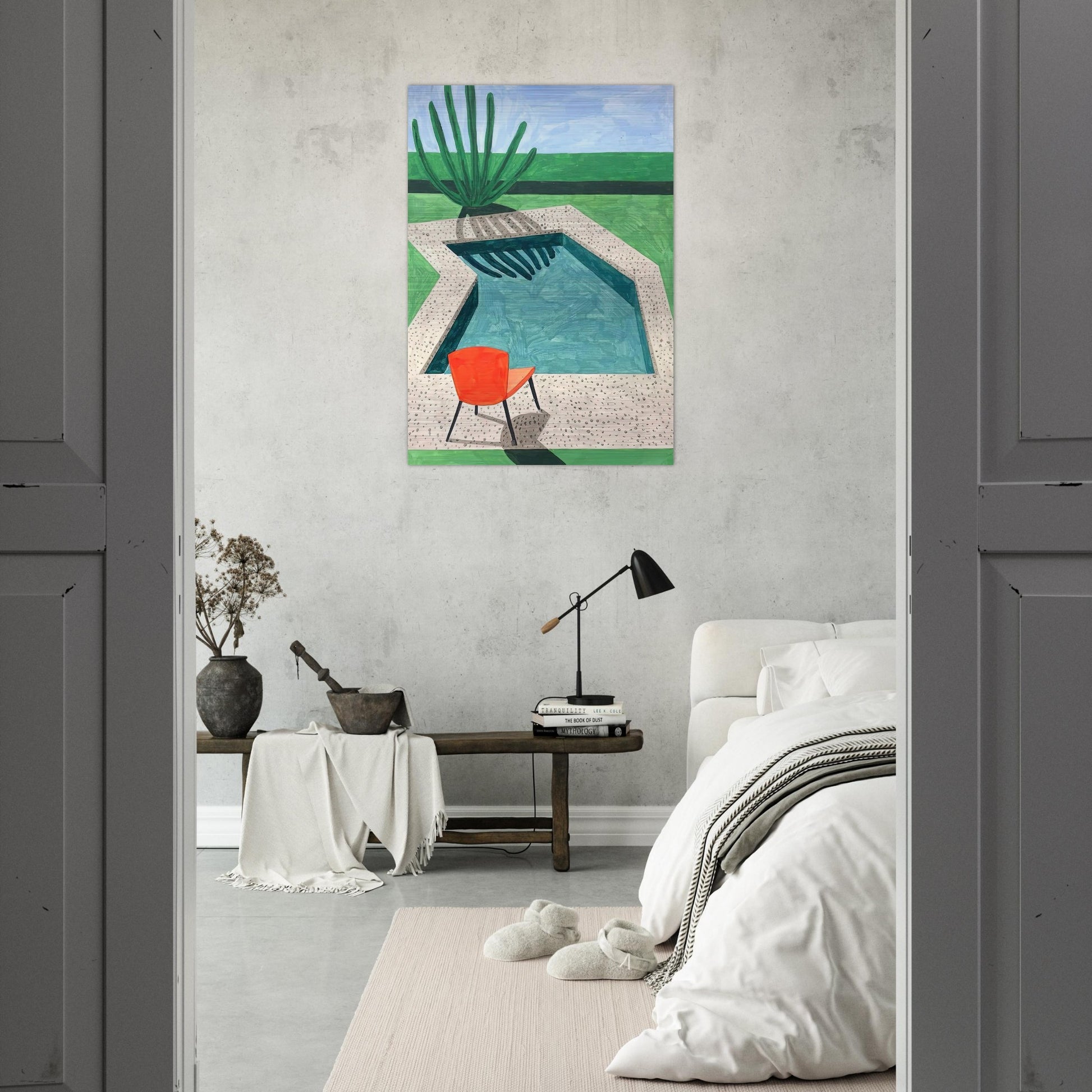 David Hockney - David Hockney Brushed Aluminum Print - 70x100 cm / 28x40 inches | David Hockney Aluminum Print | David Hockney Prints