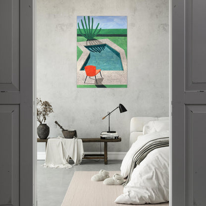 David Hockney - David Hockney Brushed Aluminum Print - 70x100 cm / 28x40 inches | David Hockney Aluminum Print | David Hockney Prints
