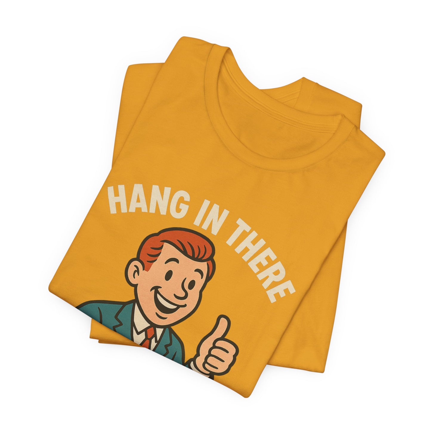 Lustiges T-Shirt mit sarkastischem Spruch: „Halt durch, es wird noch schlimmer.“ Schwarzer Humor, witziges Grafik-Shirt