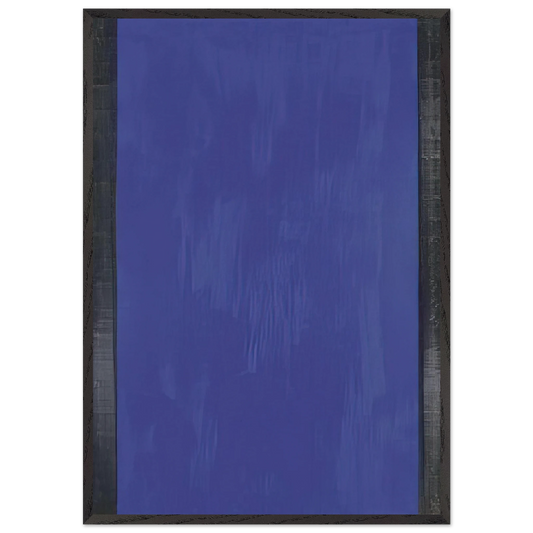Untitled blue - Color Field Painting - Gunther Forg 70x100 cm / 28x40 inches Framed Art Print – Black Wooden Frame