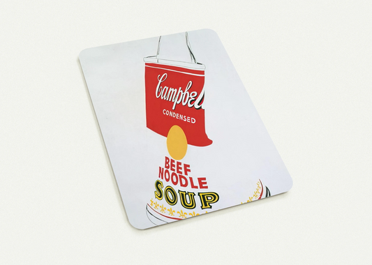 Crushed Campbell's Soup Can  Beef Noodle  By Andy Warhol Pack of 10 Post Cards | Andy Warhol Post Cards | A6 (10.5 x 14.8 cm) - 4.1 x 5.8 inches