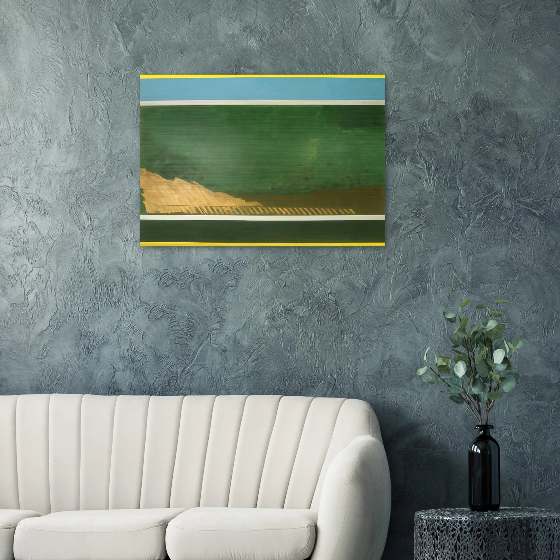 Heaven and Earth - 1967 - Ronnie Landfield Brushed Aluminum Print - 70x100 cm / 28x40 inches | Ronnie Landfield Aluminum Print | Ronnie Landfield Prints