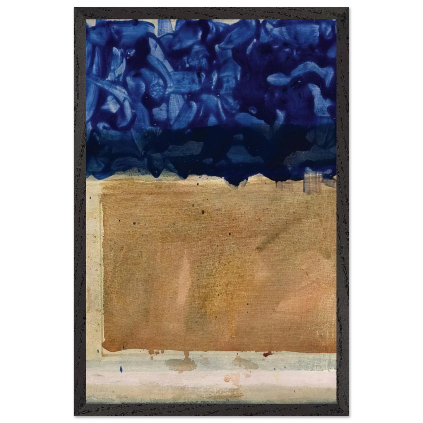 Helen Frankenthaler - Shoreline - 1952 Wall art - 13x18 cm / 5x7 inches - Premium Wooden Framed Poster With Fine Art Paper-canvas - Wood frame