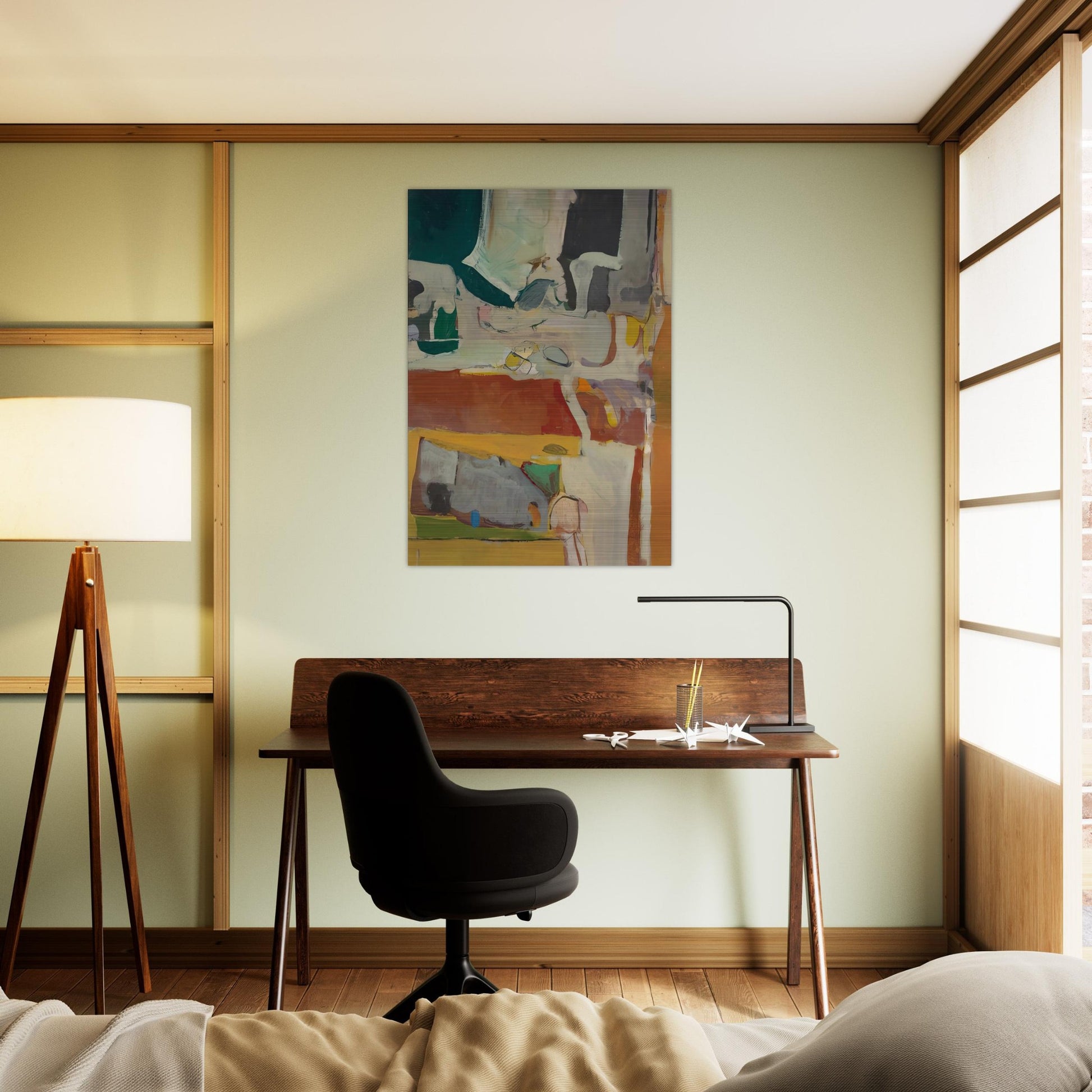 Urbana #4 - Richard Diebenkorn Brushed Aluminum Print - 70x100 cm / 28x40 inches | Richard Diebenkorn Aluminum Print | Richard Diebenkorn Prints