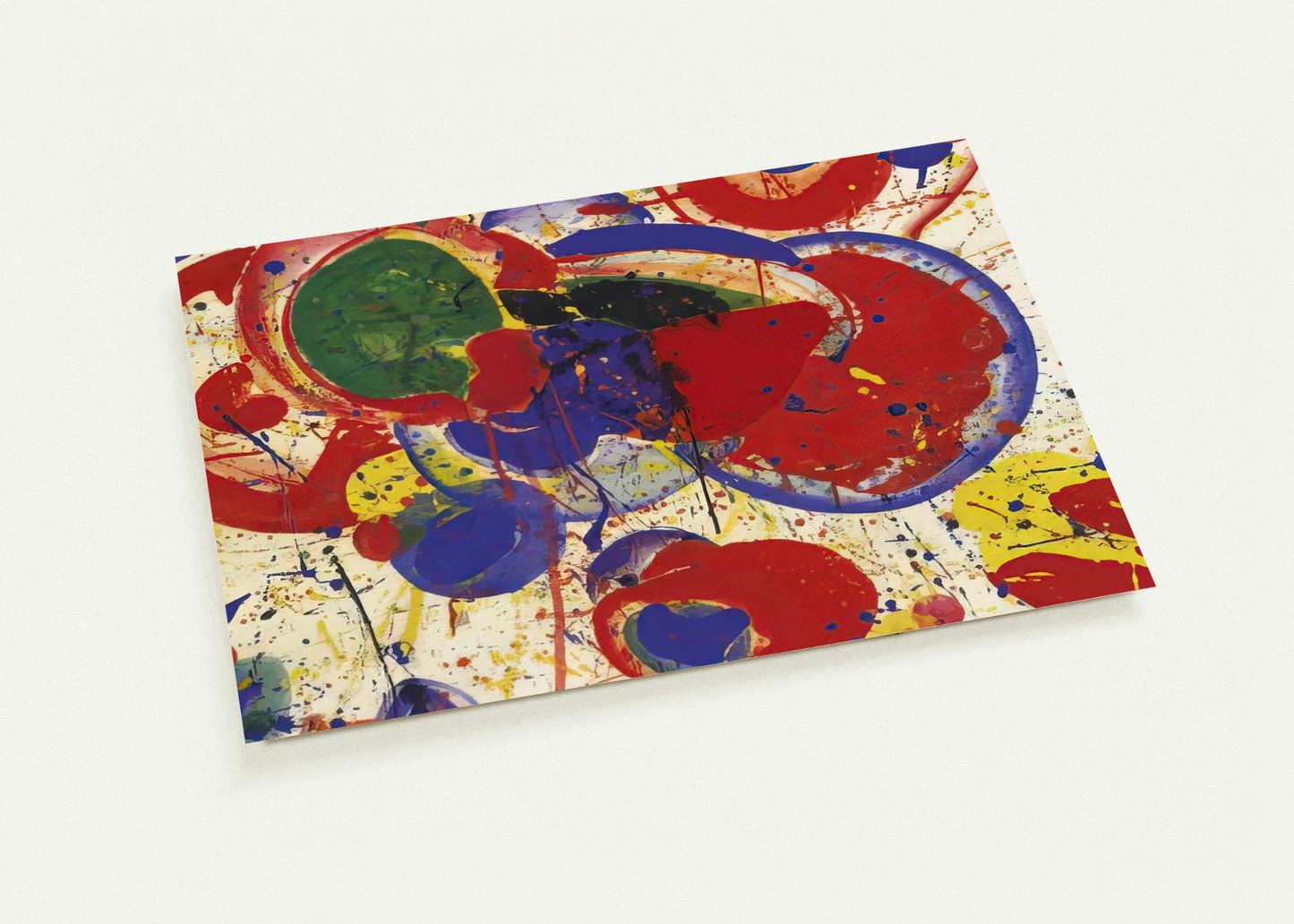 All Red By Sam Francis Pack of 10 Post Cards | Sam Francis Post Cards | A6 (10.5 x 14.8 cm) - 4.1 x 5.8 inches