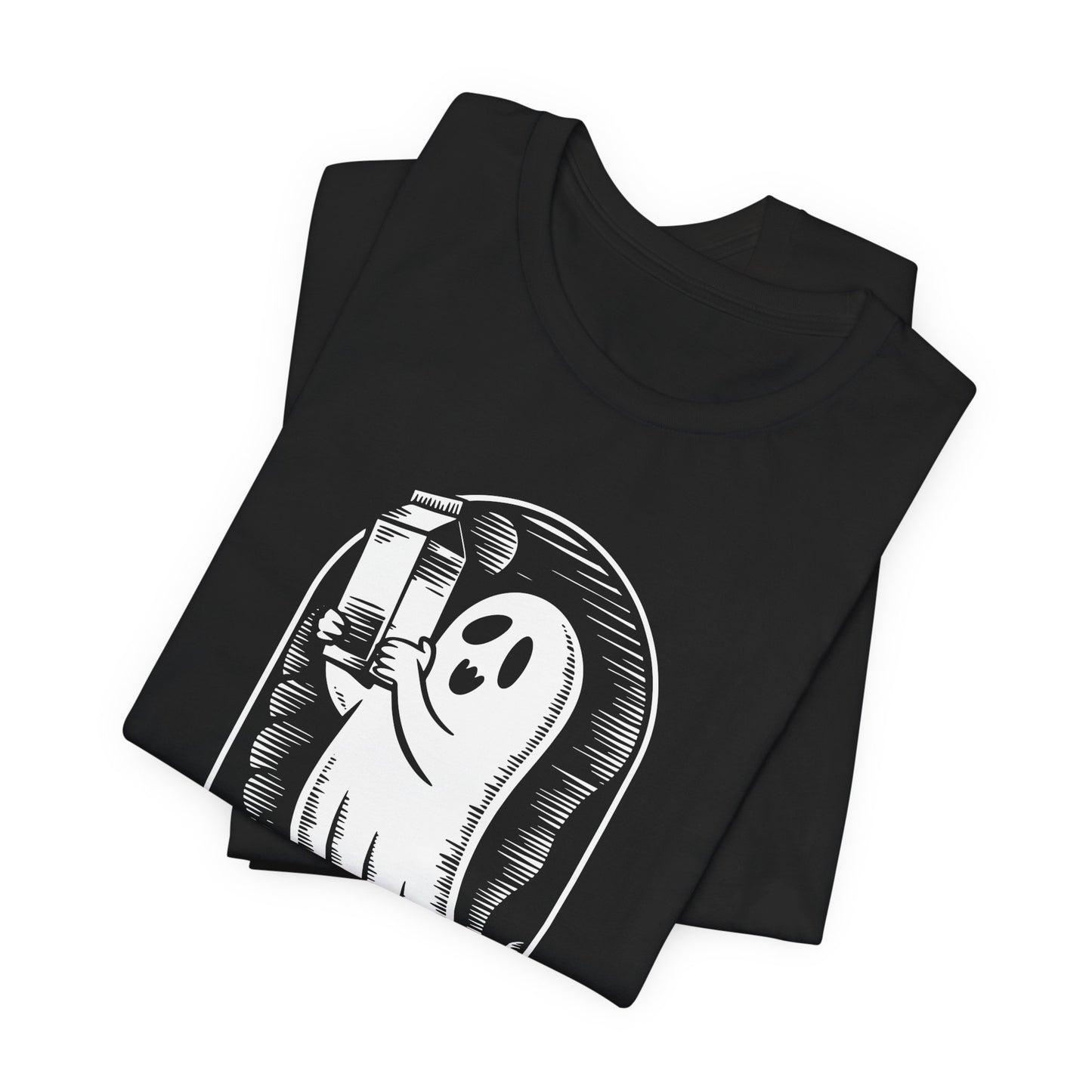 Halloween-T-Shirt „Einfach ein Papa, der immer mit Milch zurückkam“ – Unisex-Kurzarmshirt aus Jersey