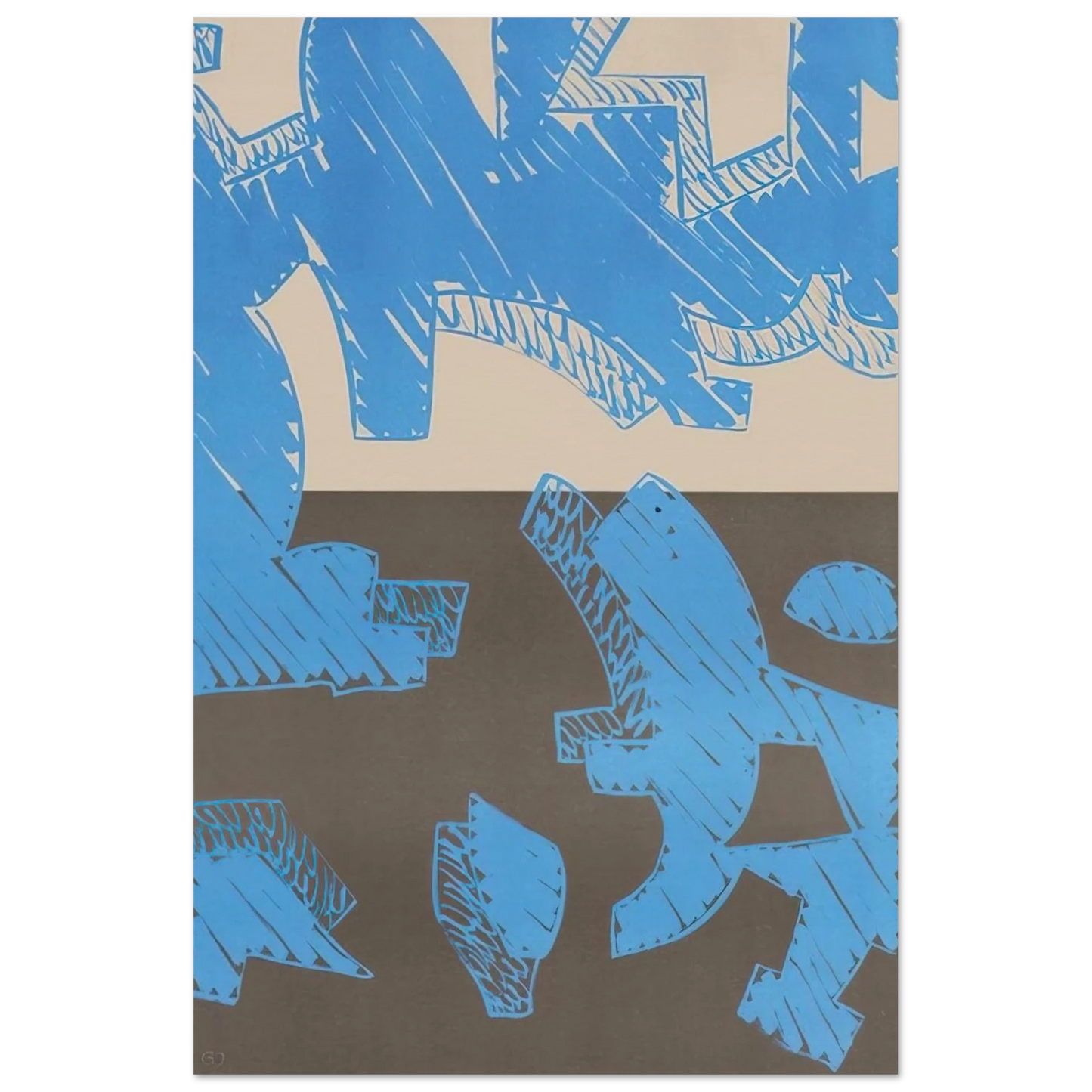 Blu - 2000 - Carla Accardi Art Prints - 100x150 cm / 40x60″ inches | Carla Accardi Poster | Carla Accardi Prints