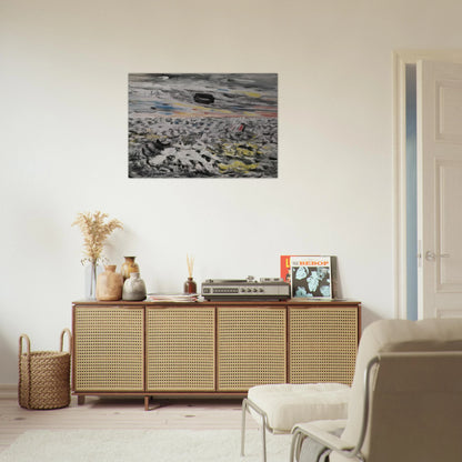 Movement in Greys and Yellows - 1946 - John Marin Brushed Aluminum Print - 70x100 cm / 28x40 inches | John Marin Aluminum Print | John Marin Prints