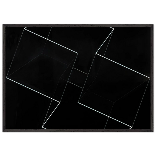 STRUCTURAL CONSTELLATION ALPHA 1954 - Josef Albers 70x100 cm / 28x40 inches Framed Art Print – Black Wooden Frame