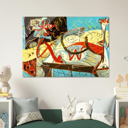 STENOGRAPHIC FIGURE - Jackson Pollock Acrylic Print - 70x100 cm / 28x40″ inches