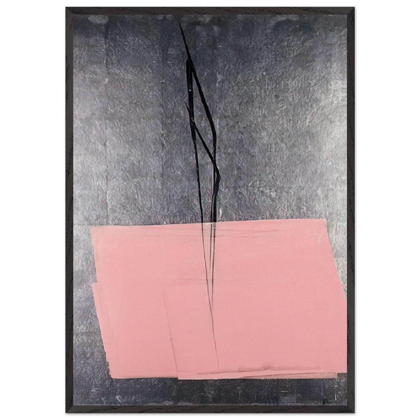 Kokoro - Abstract Expressionism - Toko Shinoda 70x100 cm / 28x40 inches Framed Art Print – Black Wooden Frame