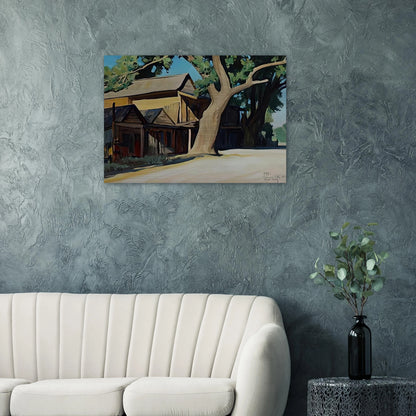 OLD CHINATOWN CARSON CITY NEVADA 1937 - Maynard Dixon Brushed Aluminum Print - 70x100 cm / 28x40 inches | Maynard Dixon Aluminum Print | Maynard Dixon Prints