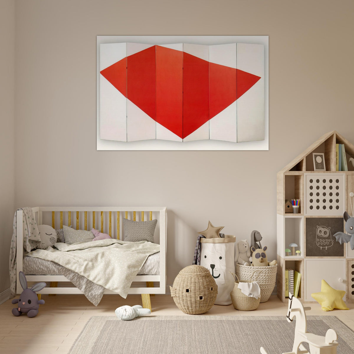 Correspondence Red-White, side B - 1966 - Leon Polk Smith Art Prints - 100x150 cm / 40x60″ inches | Leon Polk Smith Poster | Leon Polk Smith Prints