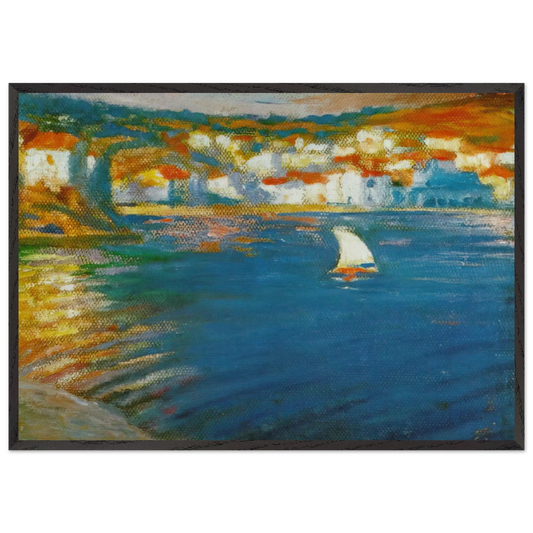 LANDSCAPE NEAR CADAQUES 1921 - Salvador Dali 70x100 cm / 28x40 inches Framed Art Print – Black Wooden Frame