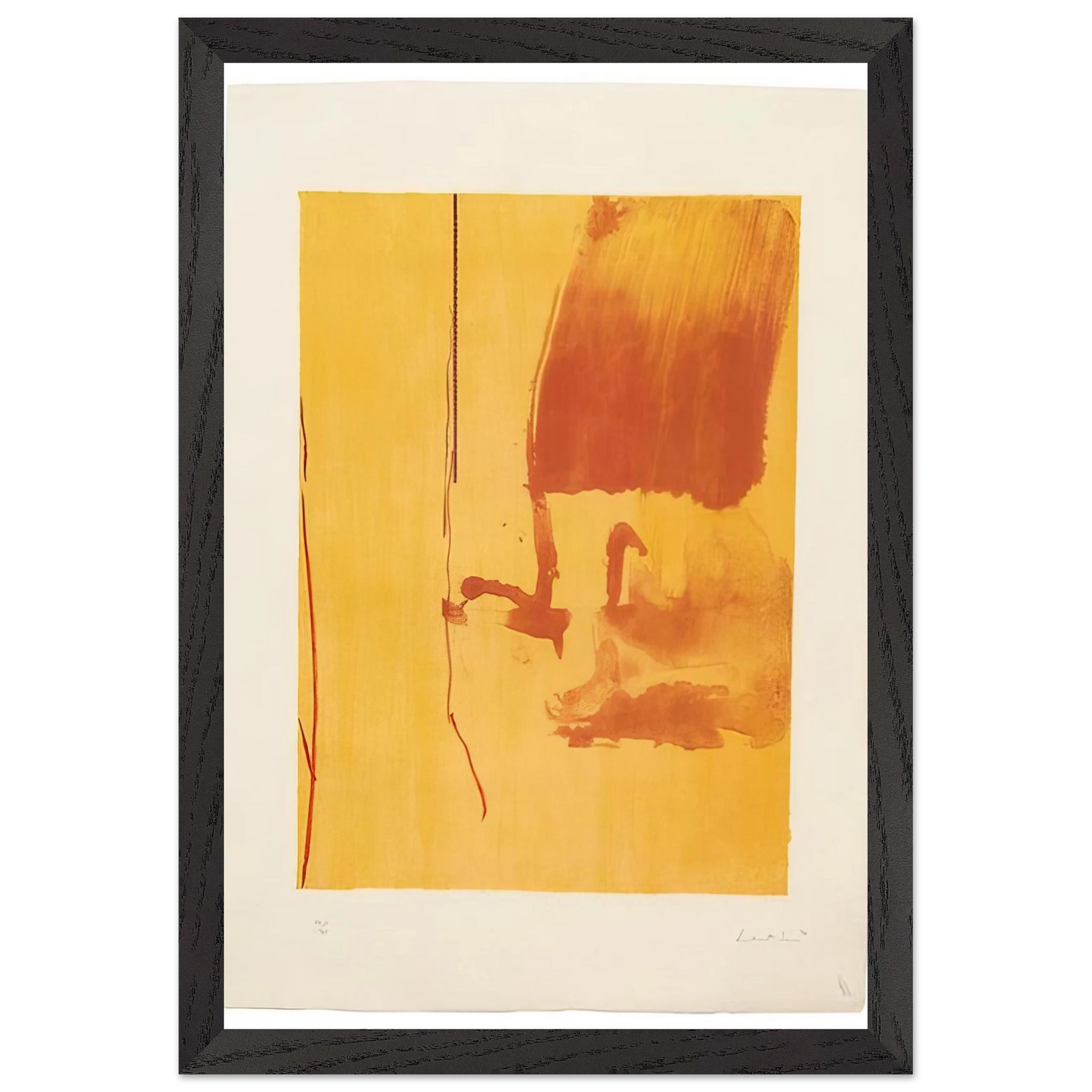 Helen Frankenthaler - Harvest - 1976 Wall art - 30x40 cm / 12x16 inches - Premium Wooden Framed Poster With Fine Art Paper-canvas - Black frame
