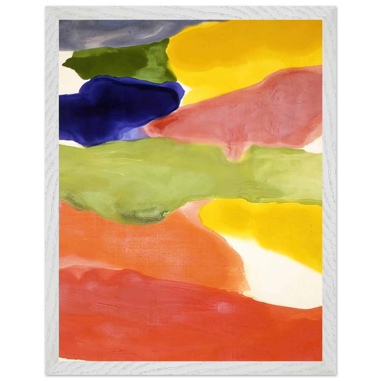 Helen Frankenthaler - Tutti-Fruitti - 1966 Wall art - 15x20 cm / 6x8 inches - Premium Wooden Framed Poster With Fine Art Paper-canvas - White frame