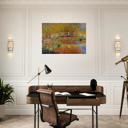 The Japanese Bridge The Bridge in Monet's Garden - claude monet Brushed Aluminum Print - 70x100 cm / 28x40 inches | claude monet Aluminum Print | claude monet Prints