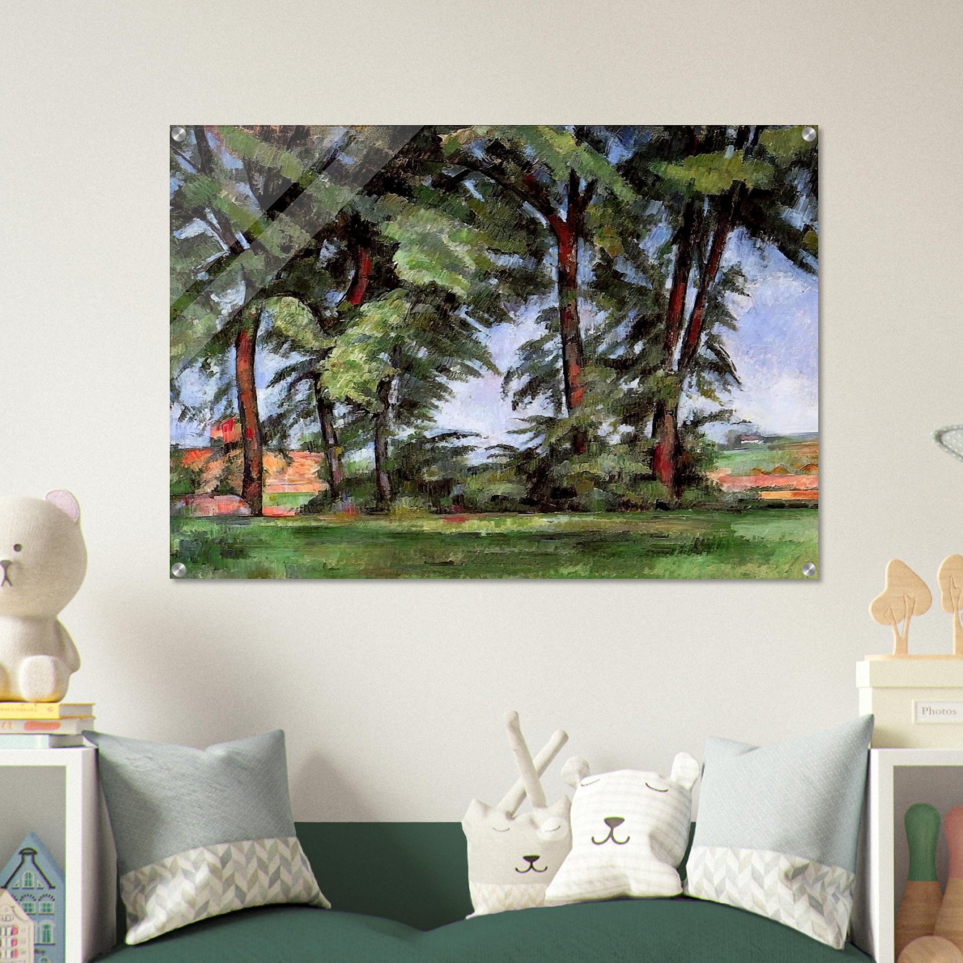 Tall Trees at the Jas de Bouffan - Paul Cézanne Acrylic Print - 70x100 cm / 28x40″ inches