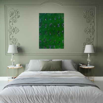 Green Buddha  L. L261; SF-337; G. 1157  - Sam Francis Brushed Aluminum Print - 70x100 cm / 28x40 inches | Sam Francis Aluminum Print | Sam Francis Prints