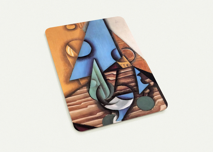 BOTTLE AND GLASS ON A TABLE 1914 By Juan Gris Pack of 10 Post Cards | Juan Gris Post Cards | A6 (10.5 x 14.8 cm) - 4.1 x 5.8 inches