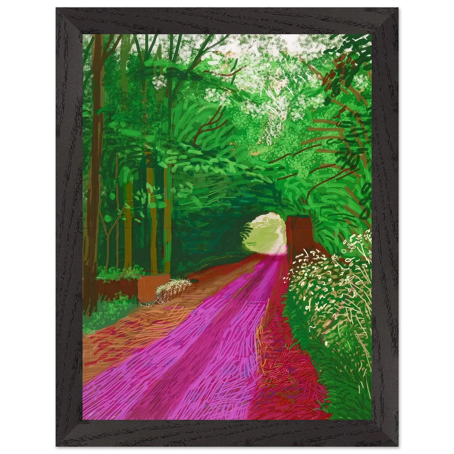 David Hockney - David Hockney Wall art - 20x25 cm / 8x10 inches - Premium Wooden Framed Poster With Fine Art Paper - Black frame