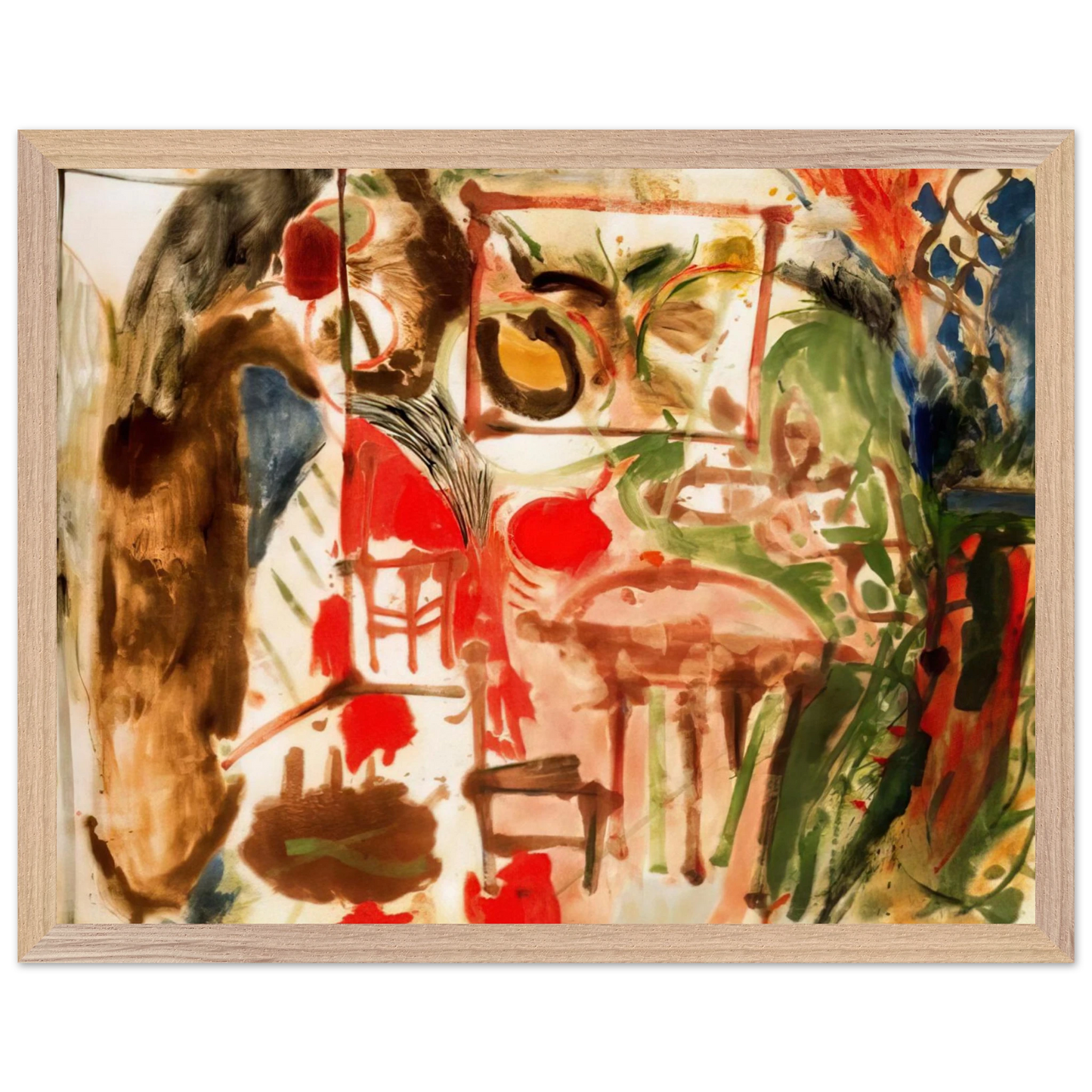 Helen Frankenthaler - Interior - 1957 Wall art - 15x20 cm / 6x8 inches - Fine Art Poster-canvas - -