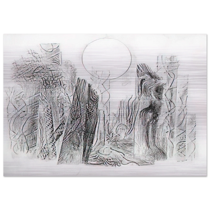Petrified Forest - Max Ernst Brushed Aluminum Print - 70x100 cm / 28x40 inches | Max Ernst Aluminum Print | Max Ernst Prints