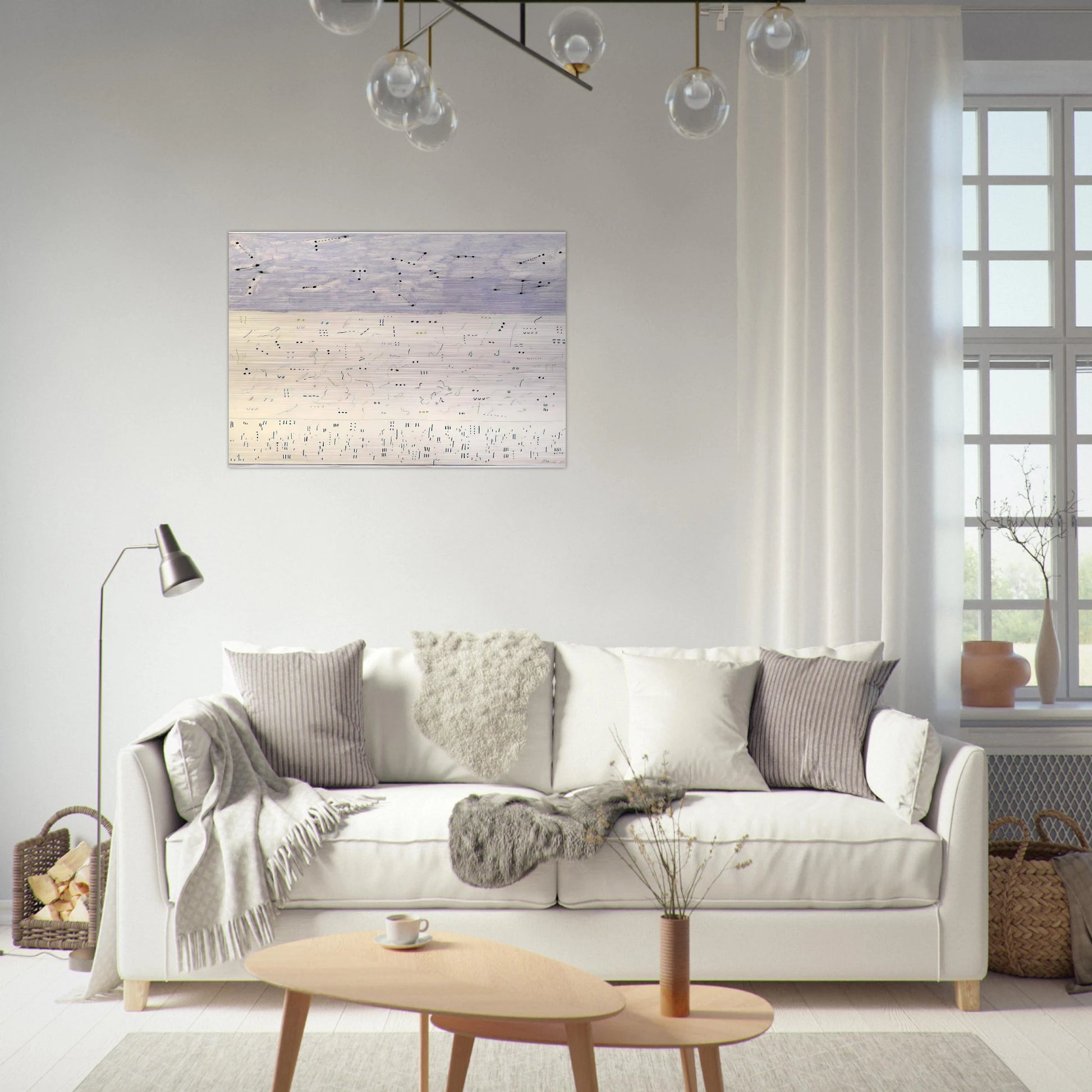 Deep Six - 1979 - Gene Davis Brushed Aluminum Print - 70x100 cm / 28x40 inches | Gene Davis Aluminum Print | Gene Davis Prints