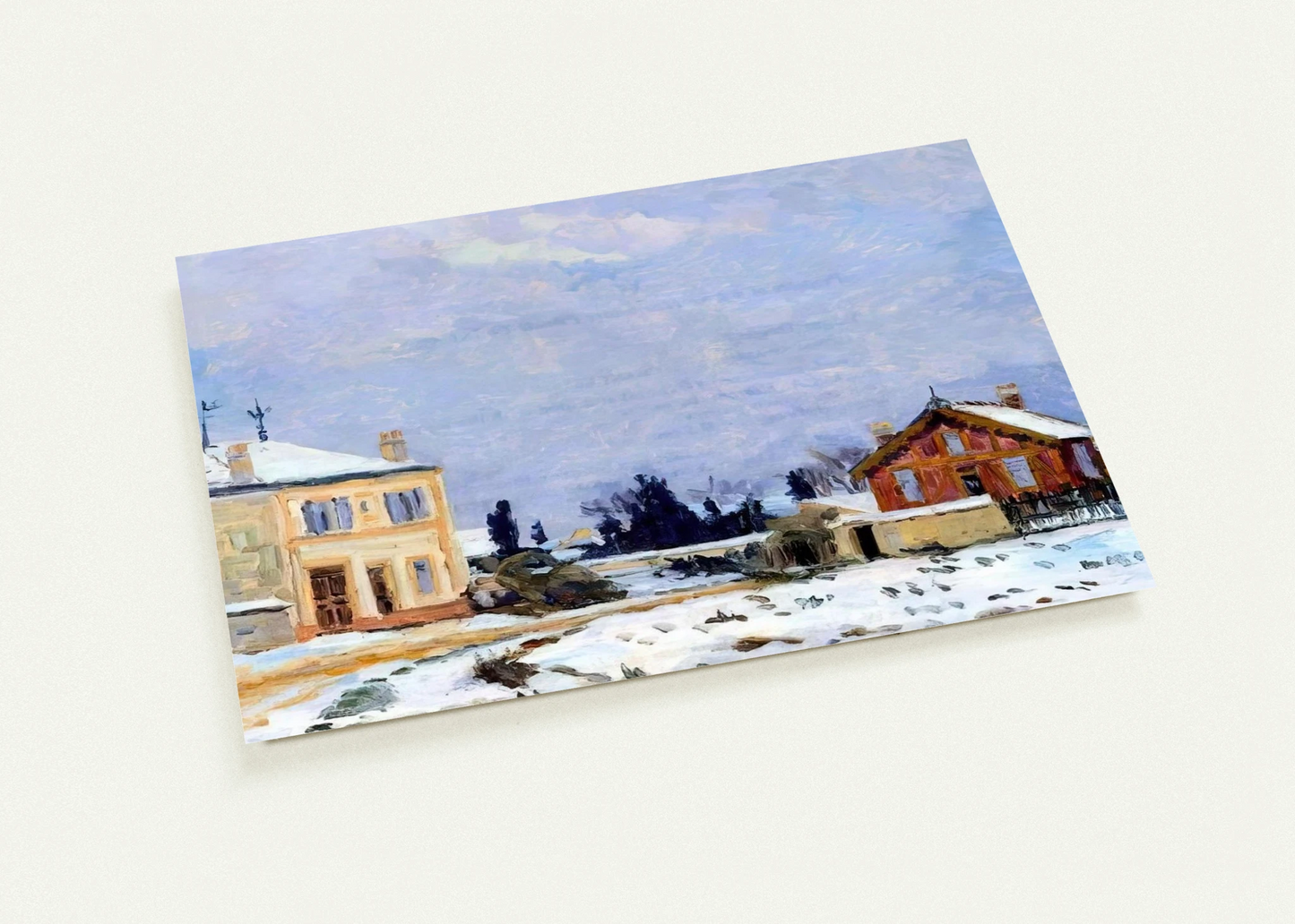 Neige - 1876 By Armand Guillaumin Pack of 10 Post Cards | Armand Guillaumin Post Cards | A6 (10.5 x 14.8 cm) - 4.1 x 5.8 inches