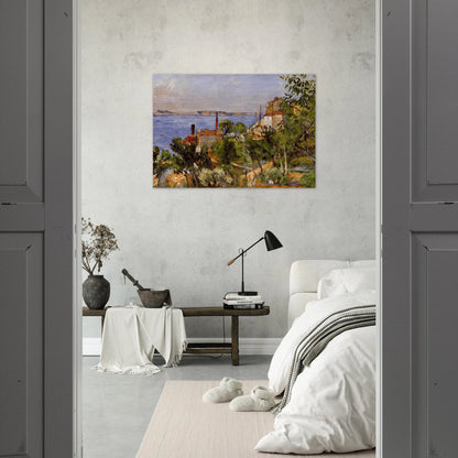 Landscape. Study after Nature - Paul Cézanne Brushed Aluminum Print - 70x100 cm / 28x40 inches | Paul Cézanne Aluminum Print | Paul Cézanne Prints