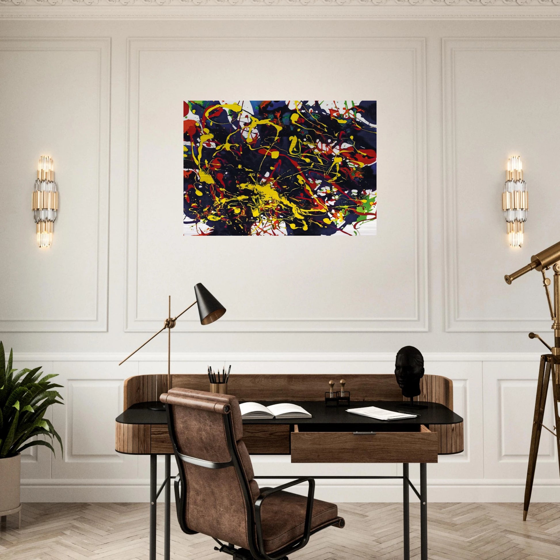 Untitled  SFP94-79  SFF 1755  - Sam Francis Brushed Aluminum Print - 70x100 cm / 28x40 inches | Sam Francis Aluminum Print | Sam Francis Prints