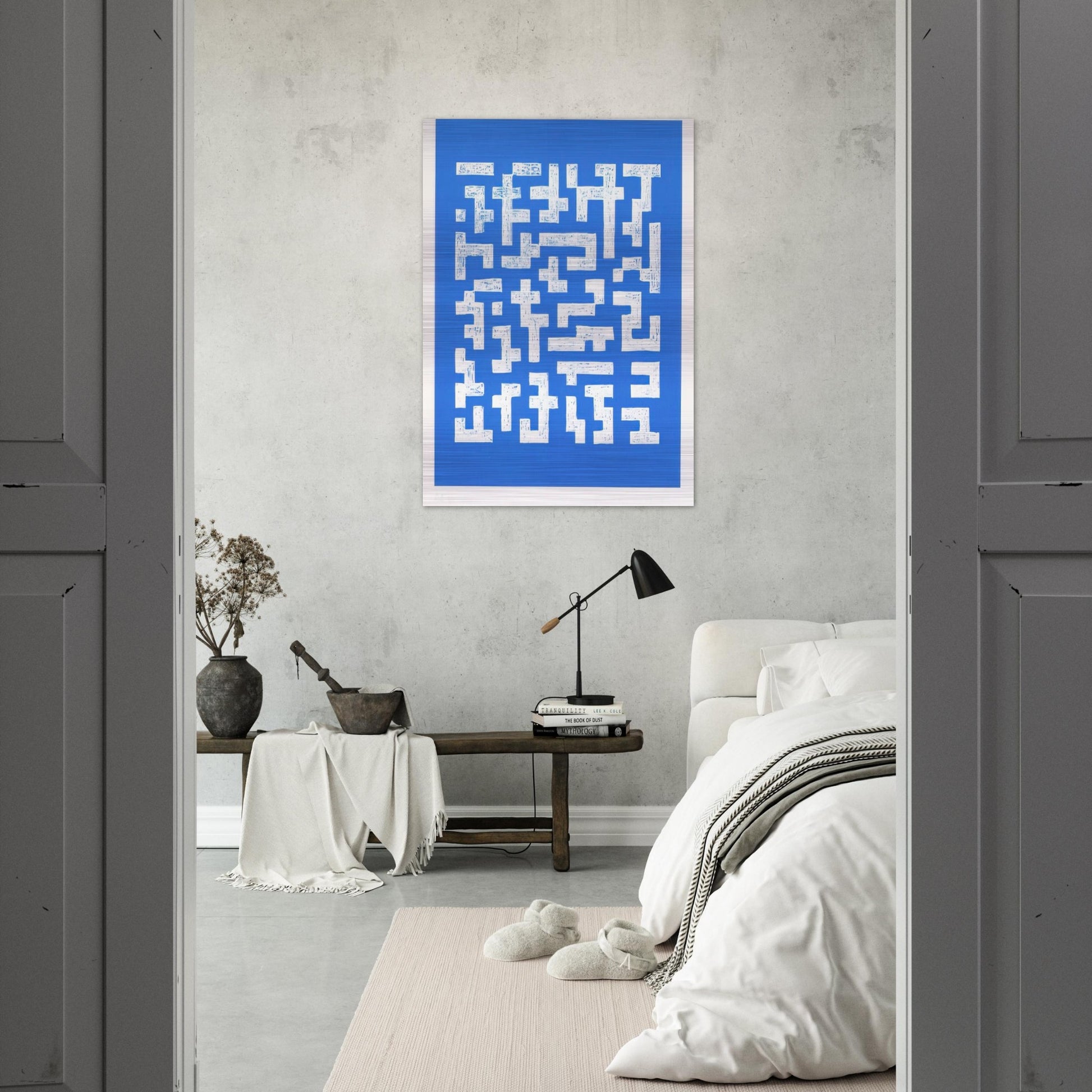 DOUBLE IMPRESSION IV 1978 - Anni Albers Brushed Aluminum Print - 70x100 cm / 28x40 inches | Anni Albers Aluminum Print | Anni Albers Prints